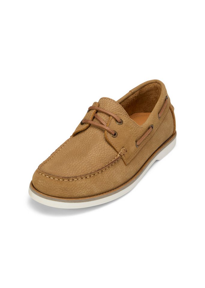 Marc O'Polo aus weichem Rindleder Bootsschuh (braun)