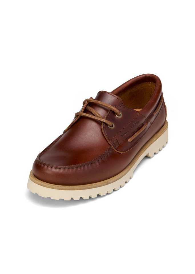 Marc O'Polo aus weichem Rindleder Bootsschuh (braun)