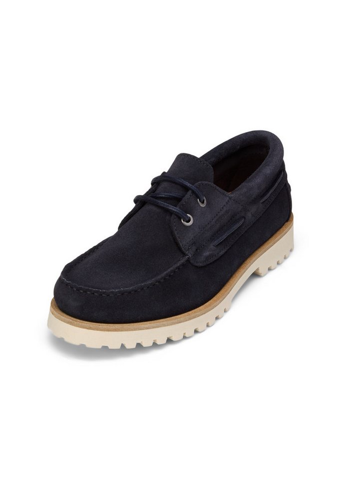 Marc O'Polo aus weichem Veloursleder Bootsschuh (blau)