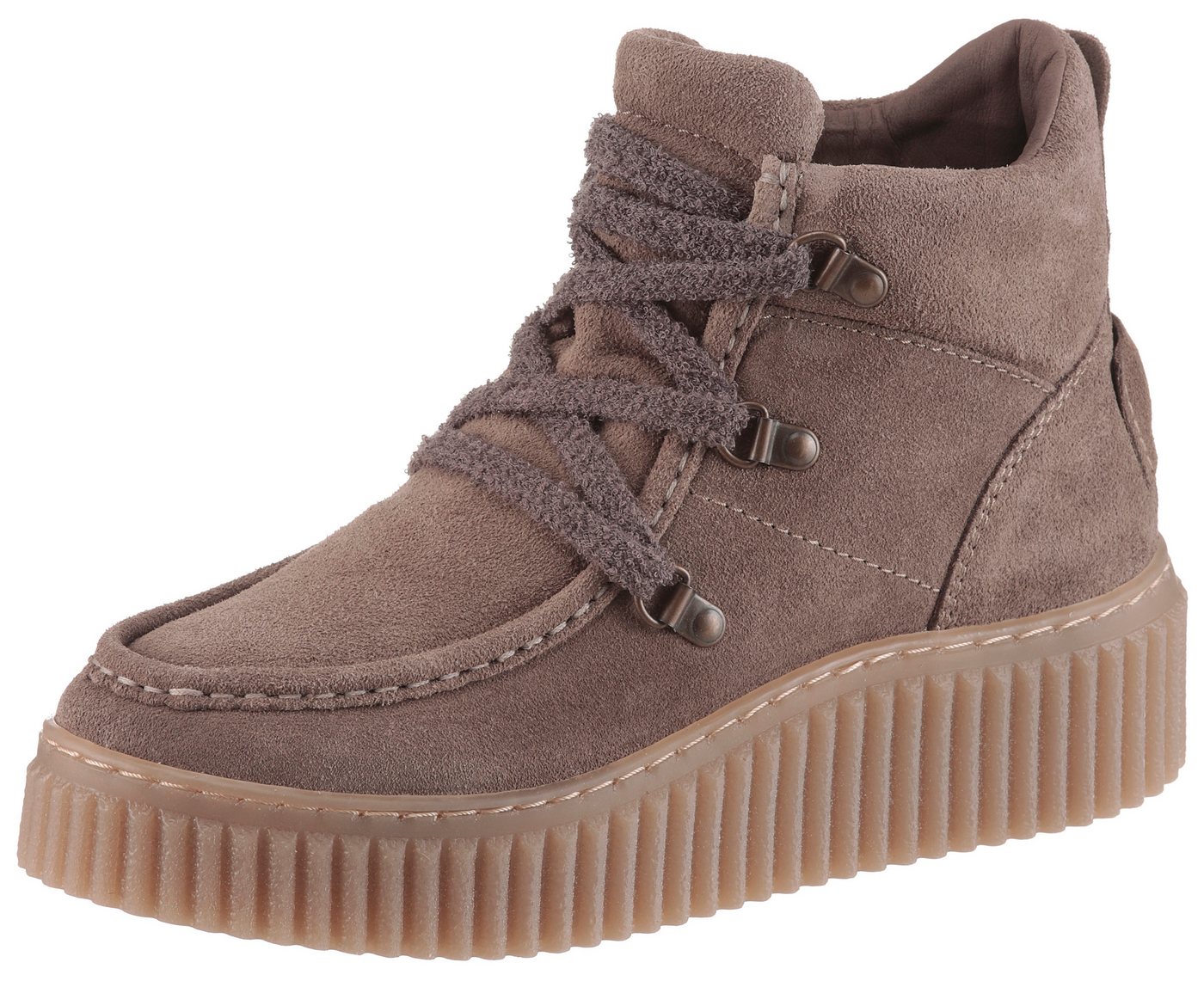 Marc O'Polo BIANCA Schnürboots Plateauboots, Keilstiefelette, High Top Sneaker mit Memory Foam