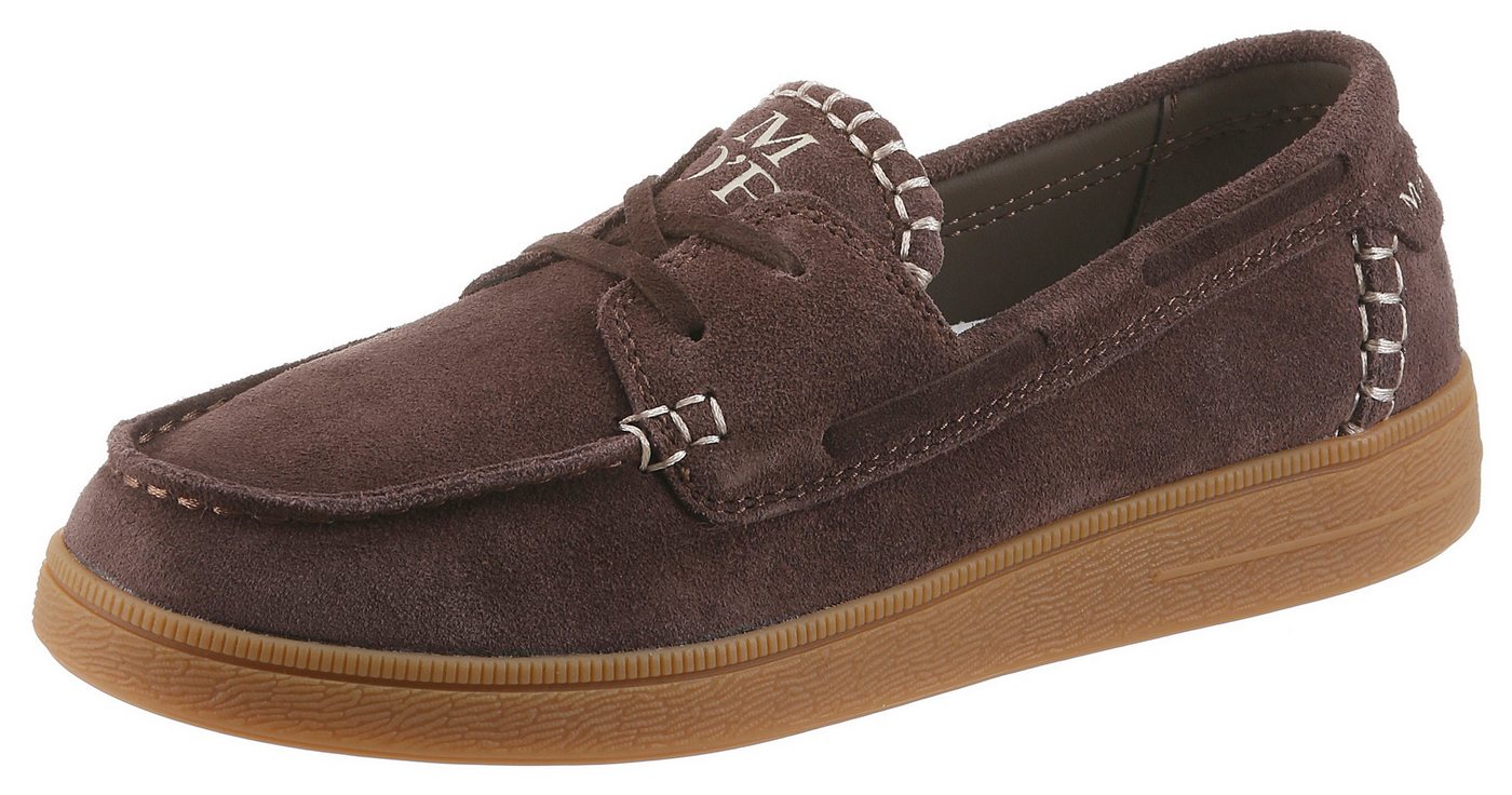 Marc O'Polo Charlie Schnürschuh Schnürer, Bootsschuh, Schnürschuh mit MemoryFoam-Innensohle (braun)