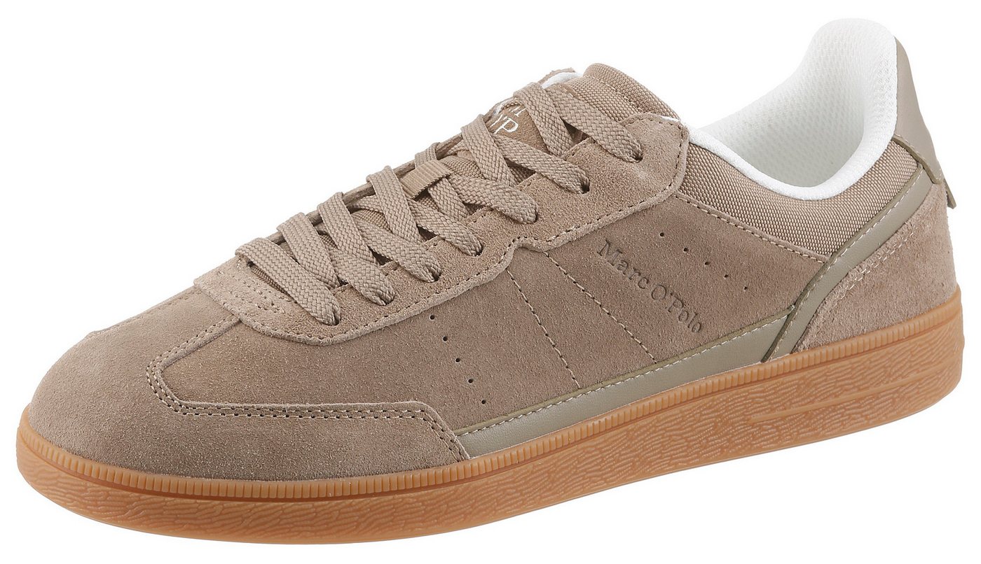 Marc O'Polo Charlie Sneaker Halbschuh, Freizeitschuh, Schnürschuh mit Memory Foam-Ausstattung (braun)