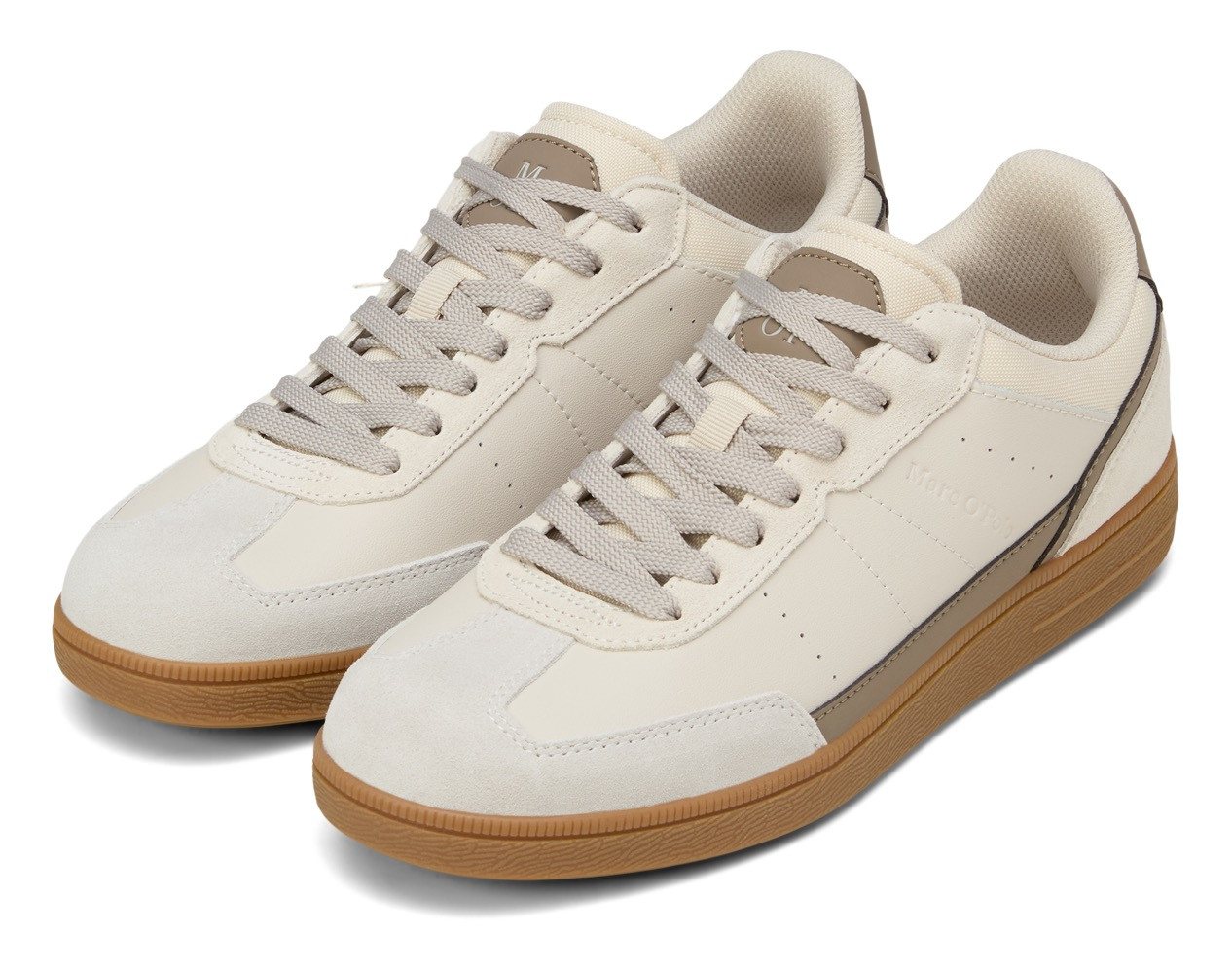 Marc O'Polo Charlie Sneaker Schnürschuh, Halbschuh, Casual-Sneaker mit honigfarbener Laufsohle