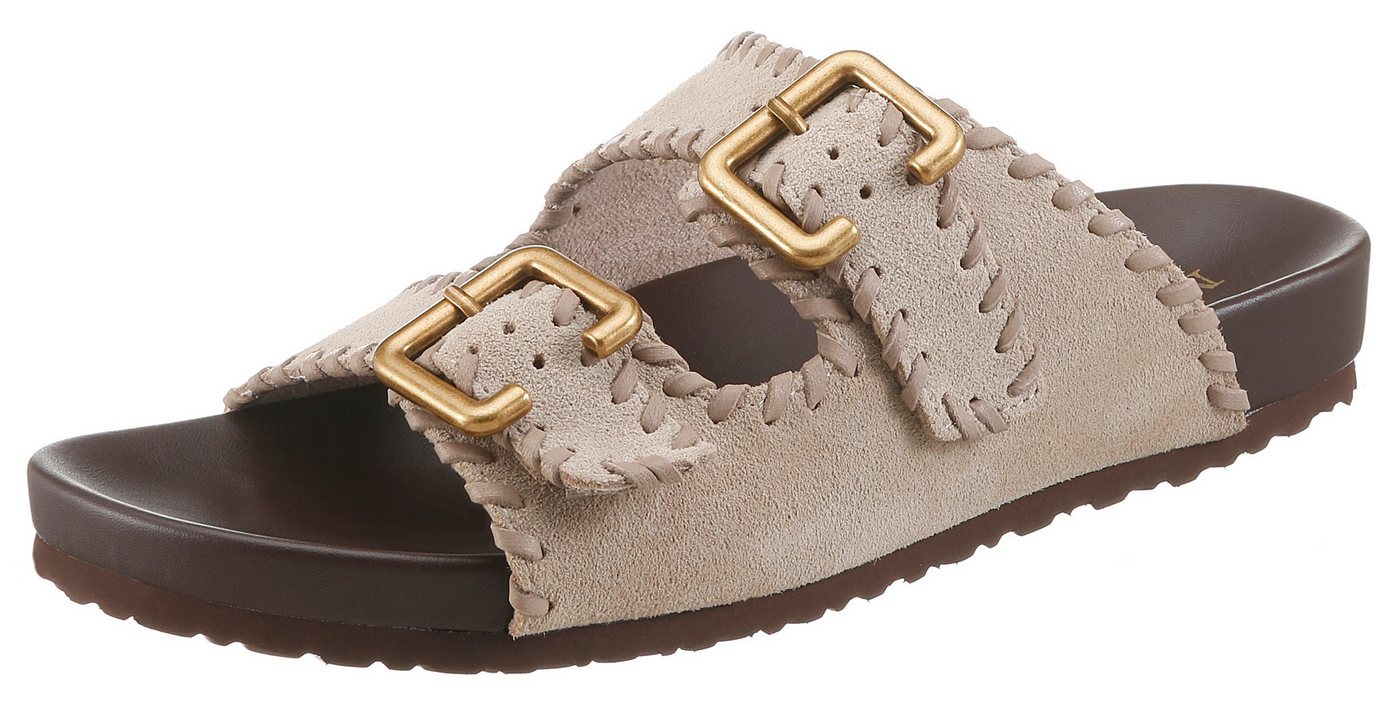 Marc O'Polo Floria Pantolette Sommerschuh, Hausschuh, Strandschuh mit Ziernähten