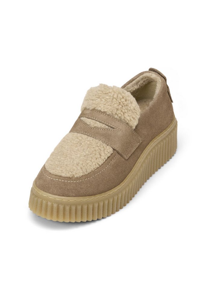 Marc O'Polo mit flauschigem Teddyfutter Loafer (braun)