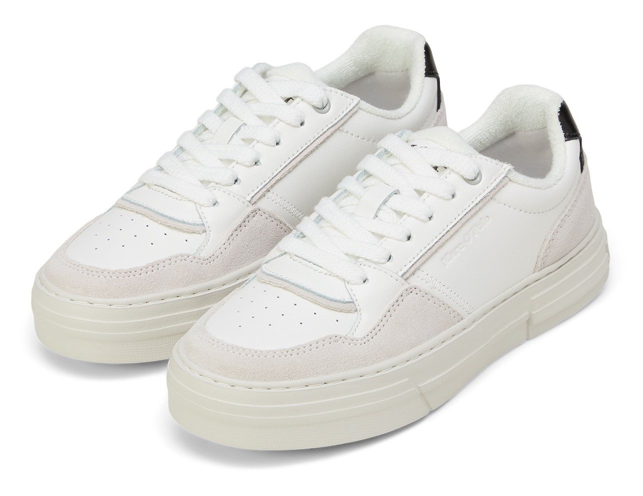 Marc O'Polo Plateausneaker Basket-Sneaker, Schnürschuh, Freizeitschuh mit gepolstertem Schaftrand