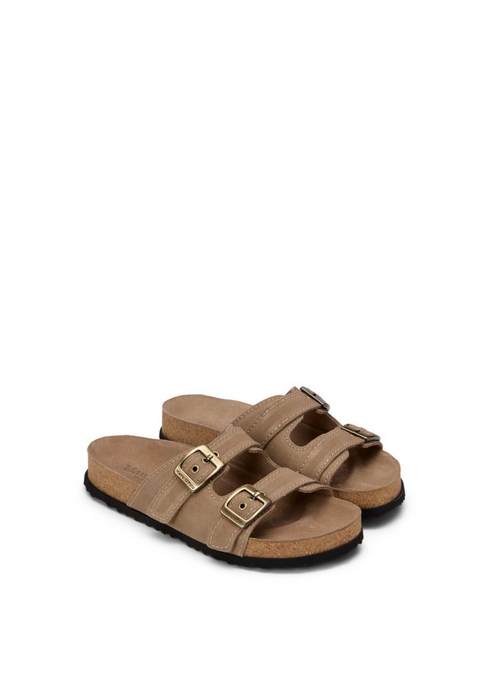 Marc O'Polo Quinn Pantolette Sommerschuh, Hausschuh, Strandschuh mit Memory Foam (beige)