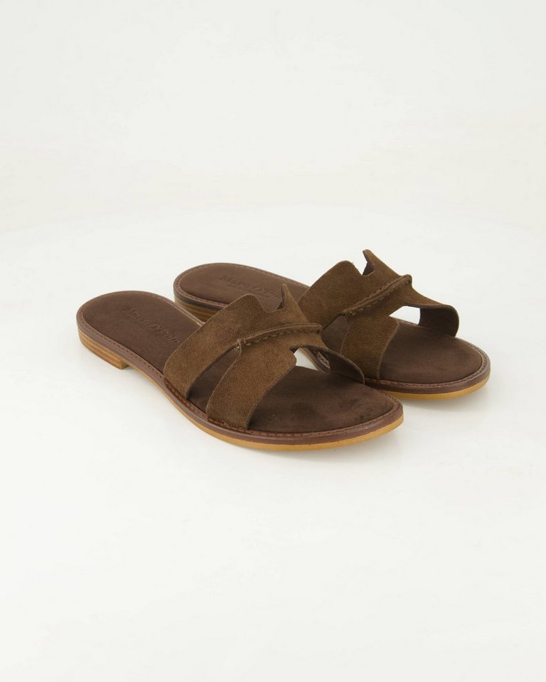 Marc O'Polo Sandal Pantolette Obermaterial: Leder (braun)