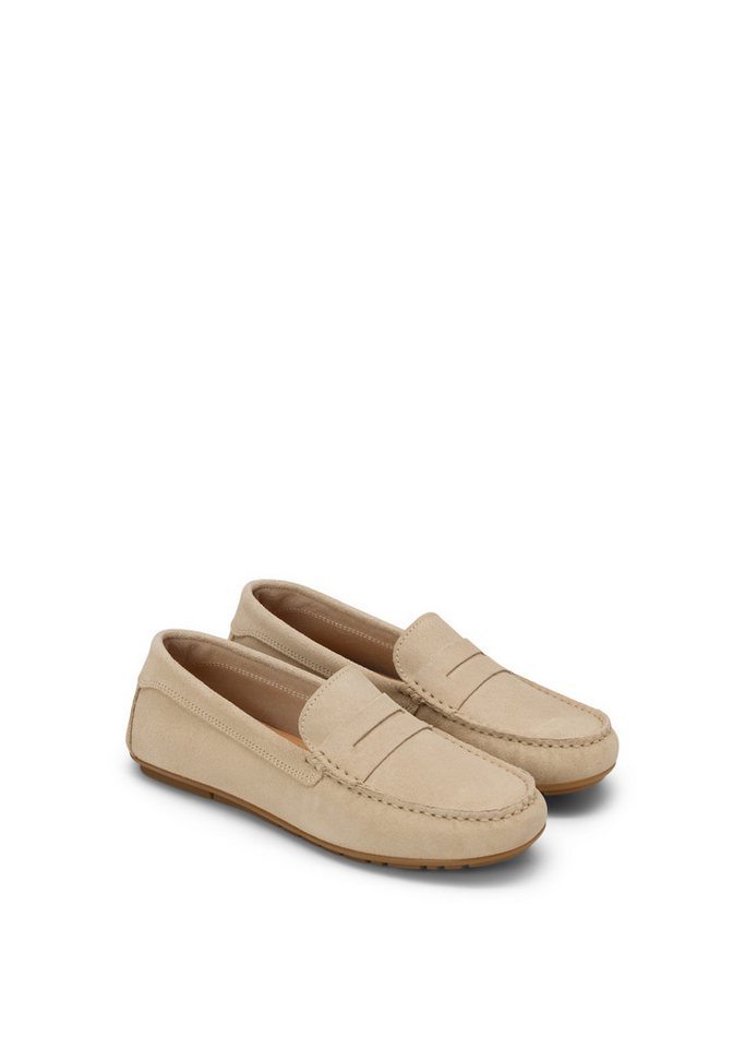 Marc O'Polo Selma Mokassin Slipper, Schlupfschuh, Loafer mit Memory Foam-Innensohle (beige)