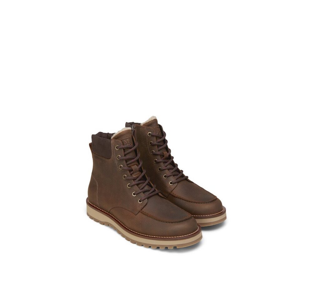 Marc O'Polo Shoes - LACE FLATHEEL BOOTIE - Braun Stiefel