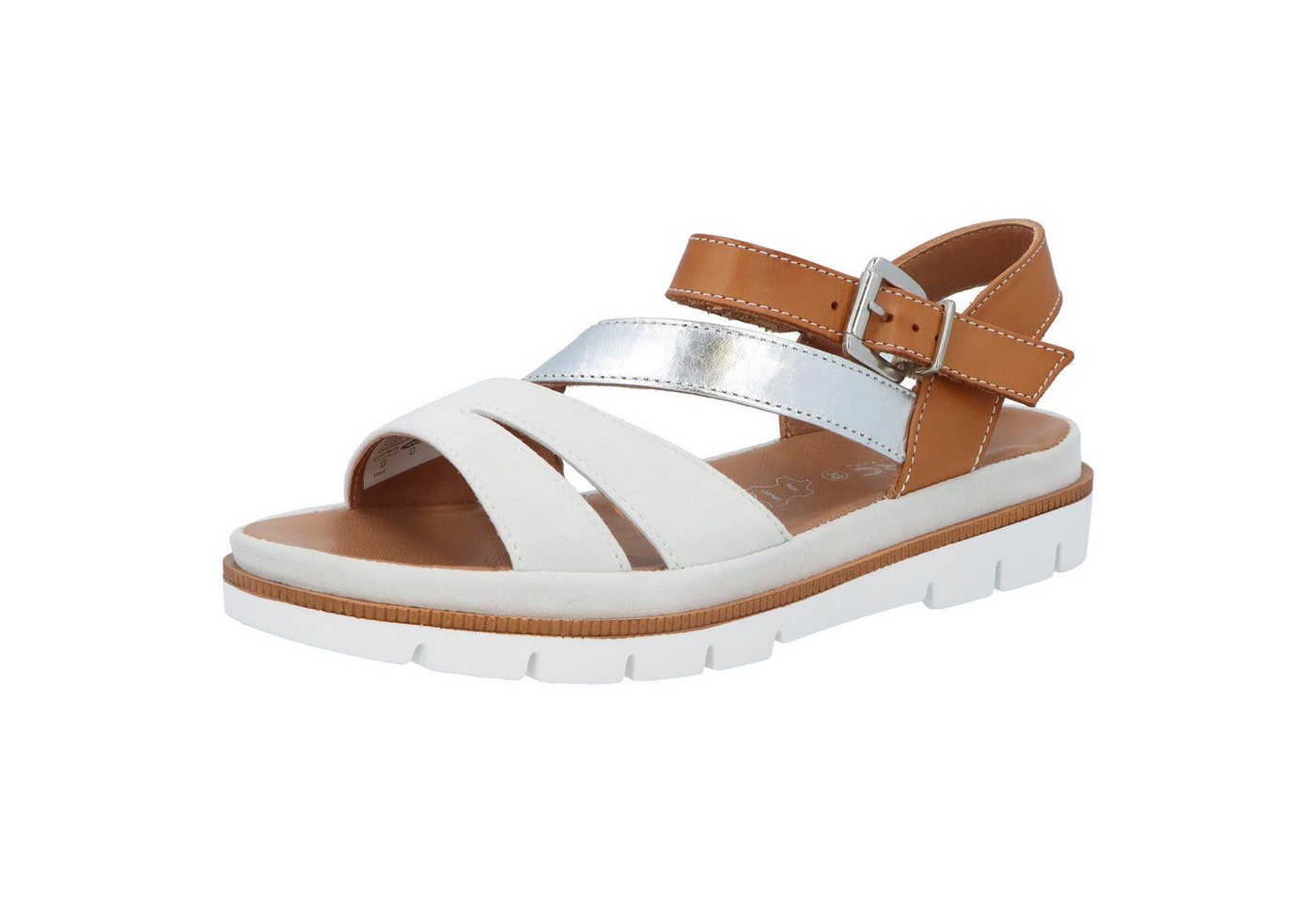 MARC Shoes MARC Erwachsene casual Ayane Sandale Leder Riemchensandale (weiß/braun)