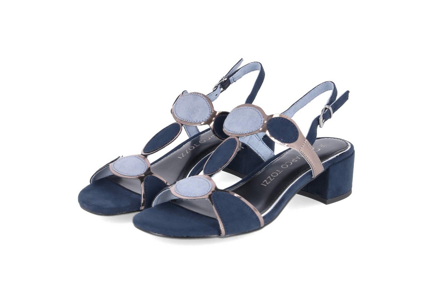 marco tozzi 2-28230-42-89A Damen Textil & Synthetik blau Sandalette
