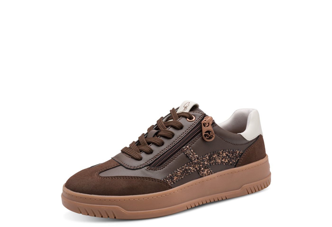 MARCO TOZZI by GMK Plateausneaker Freizeitschuh, Halbschuh, Schnürer mit Glitzerdetails
