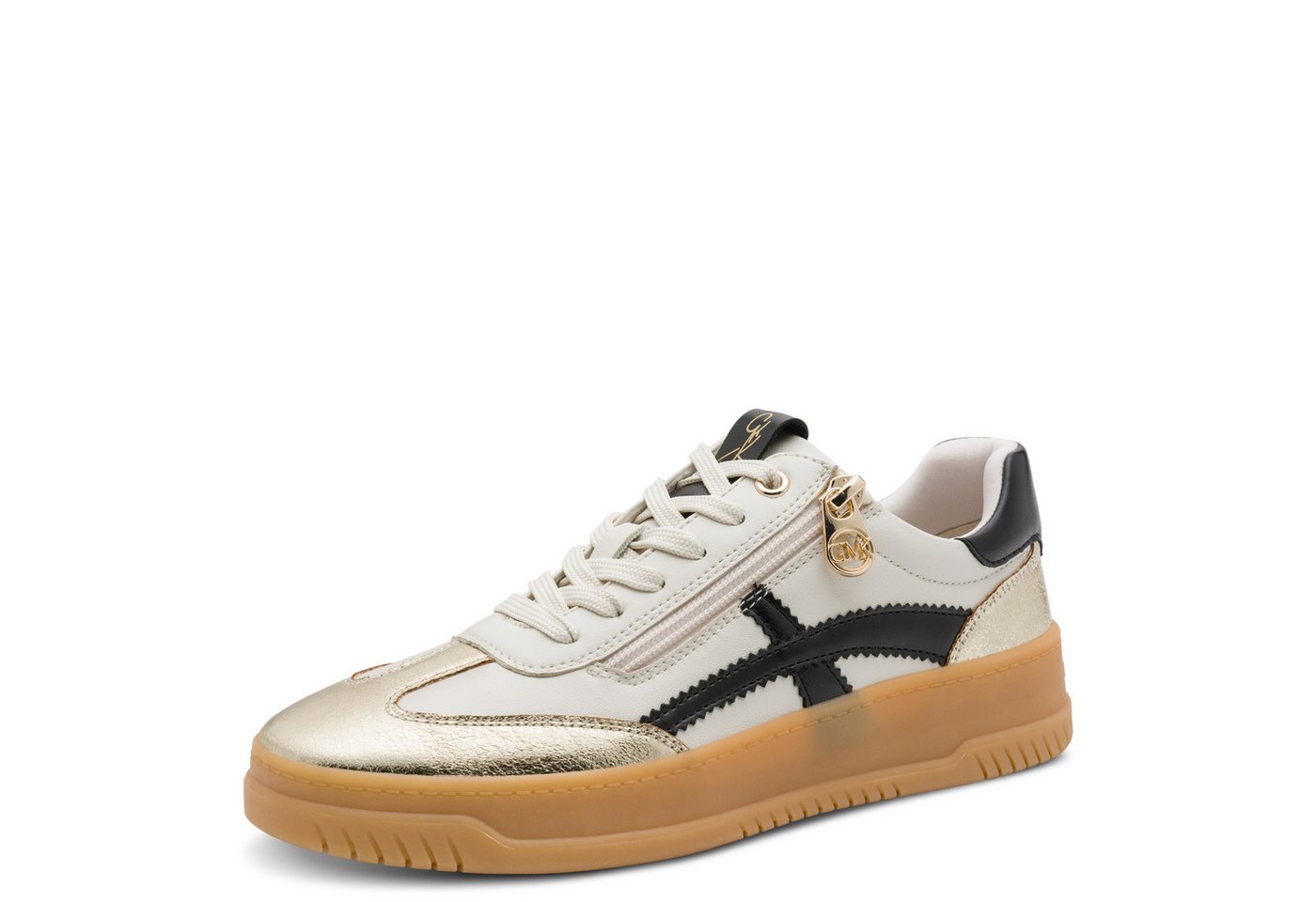 MARCO TOZZI by GMK Plateausneaker Freizeitschuh, Halbschuh, Schnürschuh mit Kontrastbesätzen