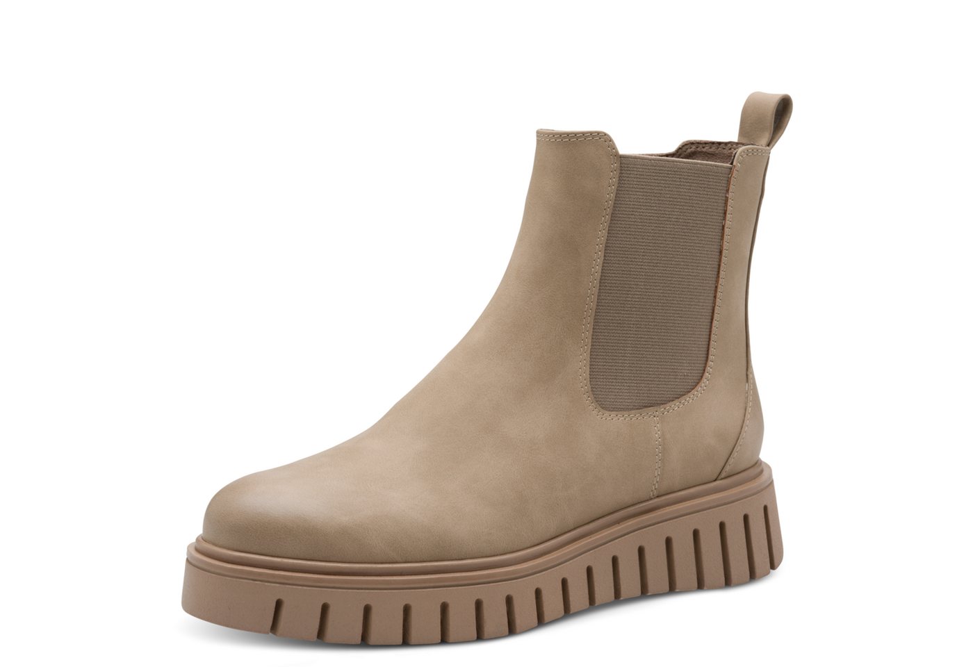 marco tozzi Chelseaboots, Keilsabsatz, Plateau, Stiefelette mit Feel Me-Ausstattung, G-Weite