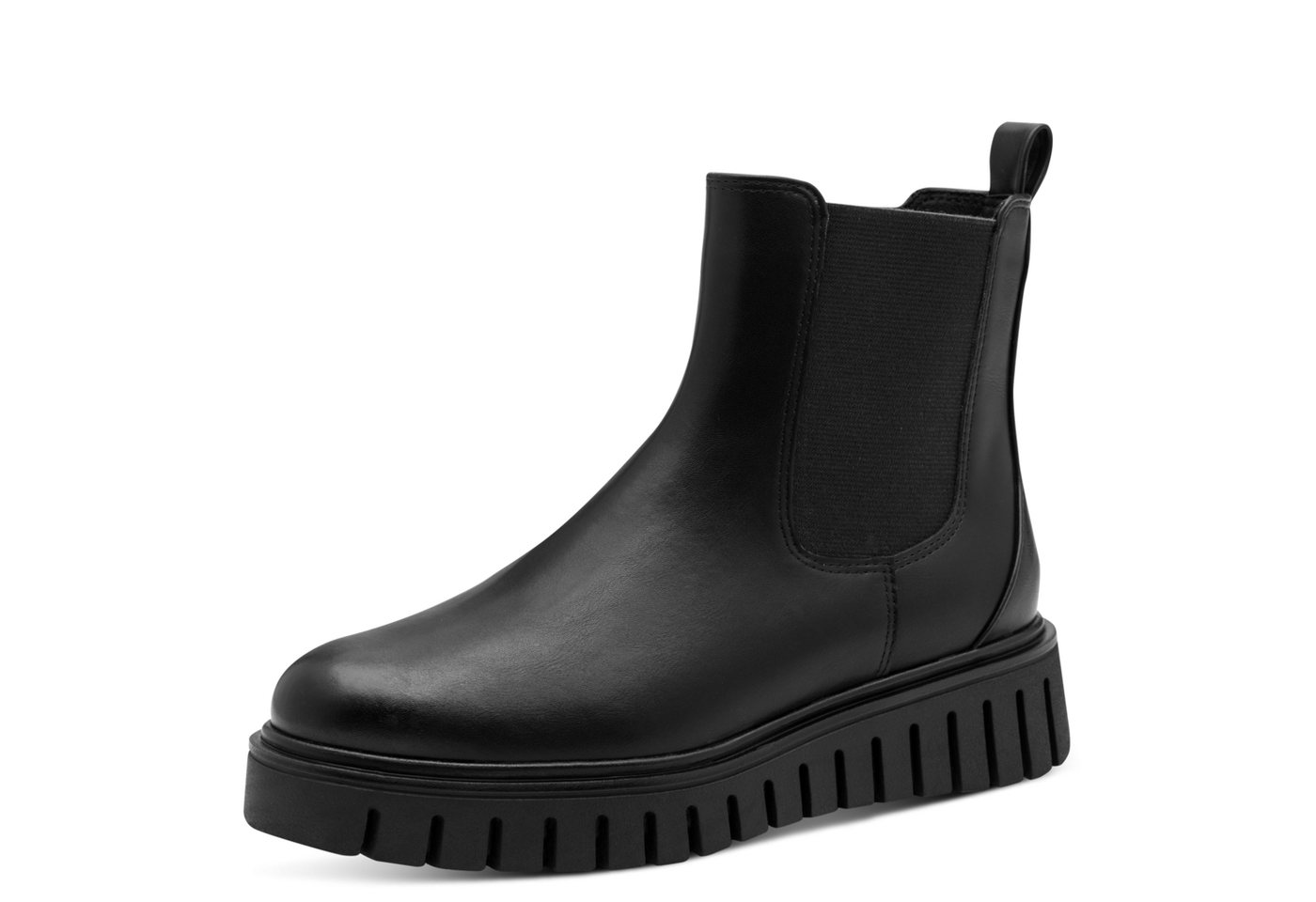 marco tozzi Chelseaboots, Keilsabsatz, Plateau, Stiefelette mit Feel Me-Ausstattung, G-Weite