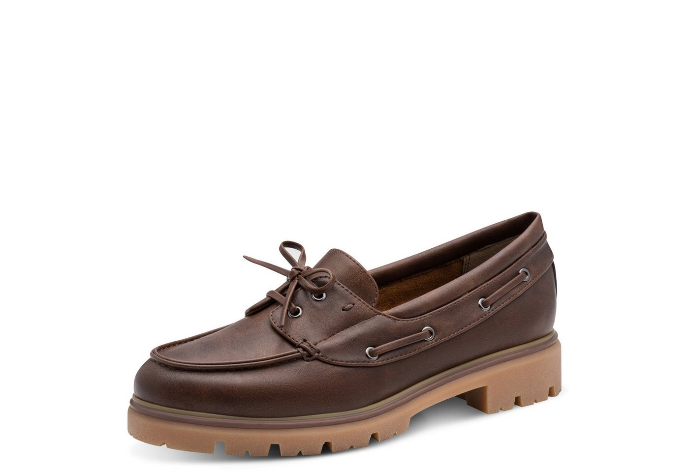 marco tozzi Damen Mokassin 2-23778-46-361 CAFE braun Schnürschuh
