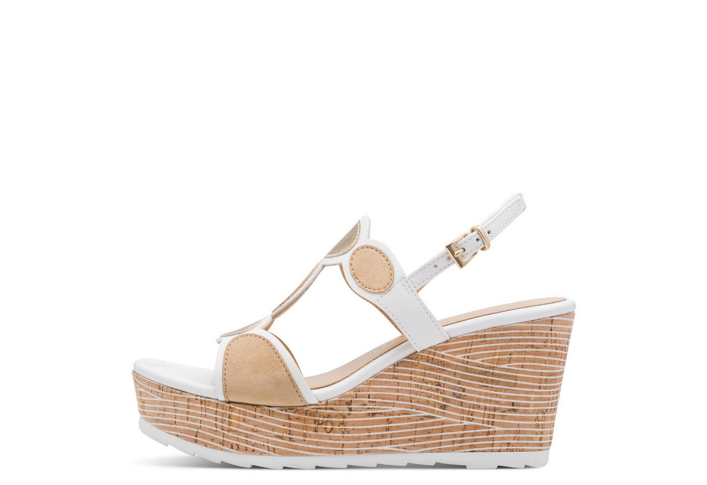 marco tozzi Damen Sandalette 2-28363-46-197 WHITE COMB Sandale