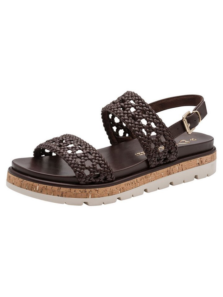 marco tozzi FEEL, MT Soft Lining, Footbed mit Schließe Sandale FEEL (braun)