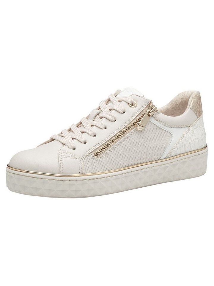 marco tozzi FEEL, Removable Sock, Vegan mit Reißverschluss Sneaker FEEL (beige/braun)
