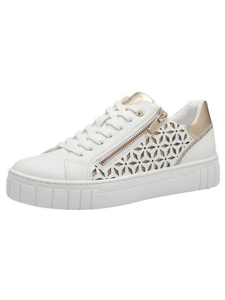 marco tozzi FEEL, Removable Sock, Vegan mit Schnürsenkel Sneaker FEEL (weiß)