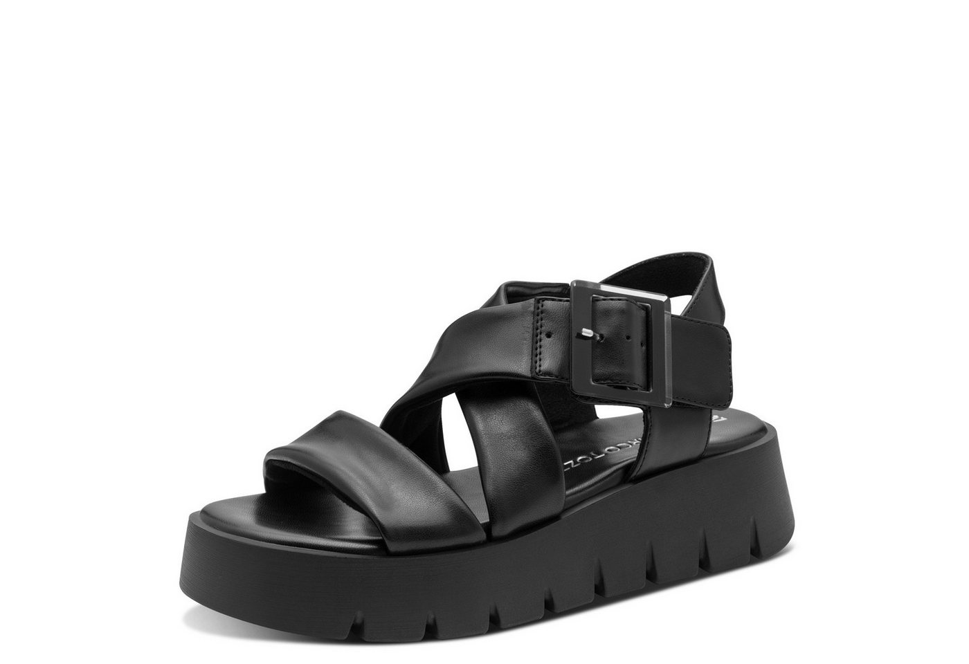 marco tozzi Keilsandalette, Plateau, Sommerschuh, Riemchensandale mit Feel Me-Ausstattung