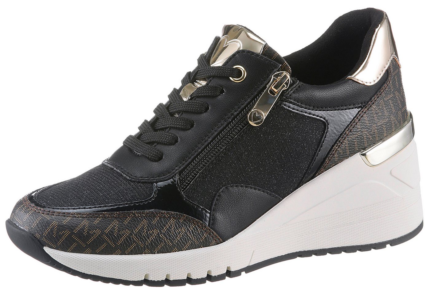 marco tozzi Keilsneaker, Freizeitschuh, Halbschuh, Schnürschuh in veganer Verarbeitung