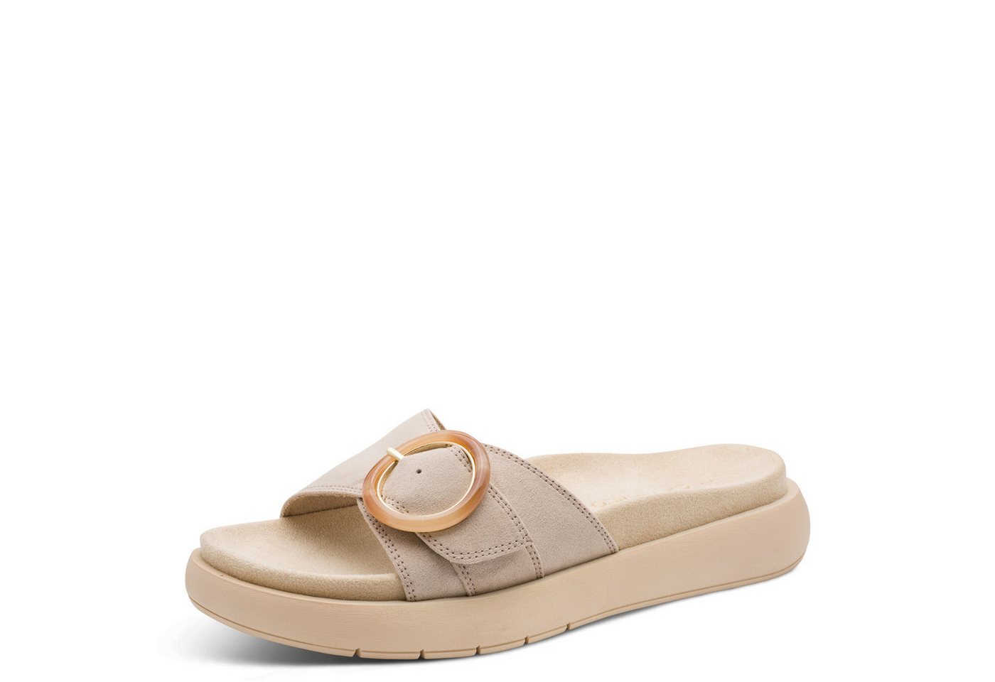 marco tozzi Pantolette Keilabsatz, Schlupfschuh mit seitlichem Stretcheinsatz