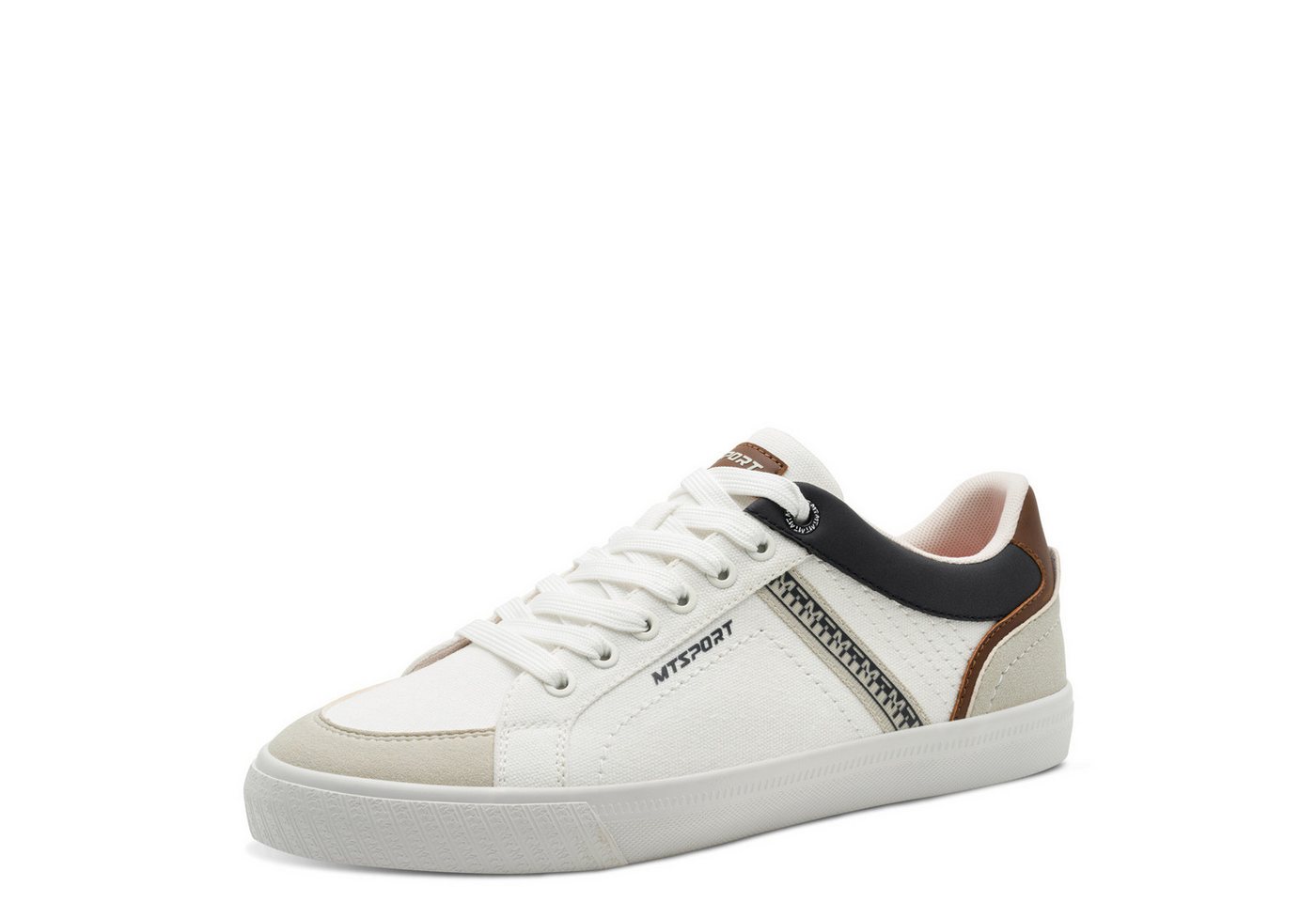 marco tozzi Plateausneaker, Freizeitsch, Halbschuh, Schnürschuh mit Perforierung und Ziernähten
