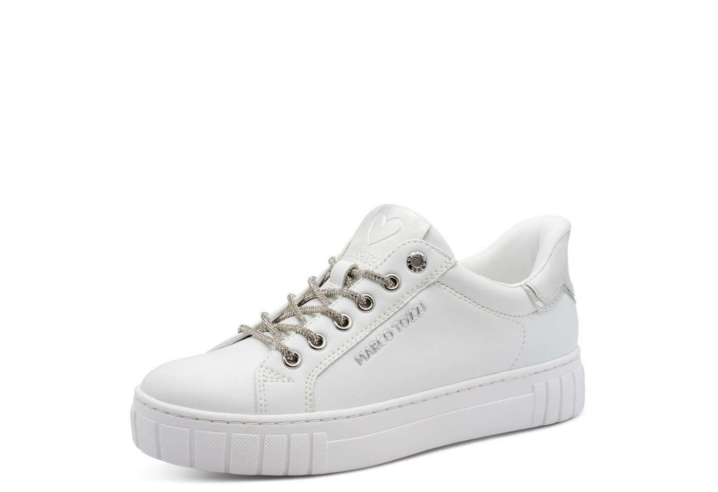 marco tozzi Plateausneaker, Freizeitschuh, Halbschuh, Schnürschuh mit gepolstertem Schaftrand