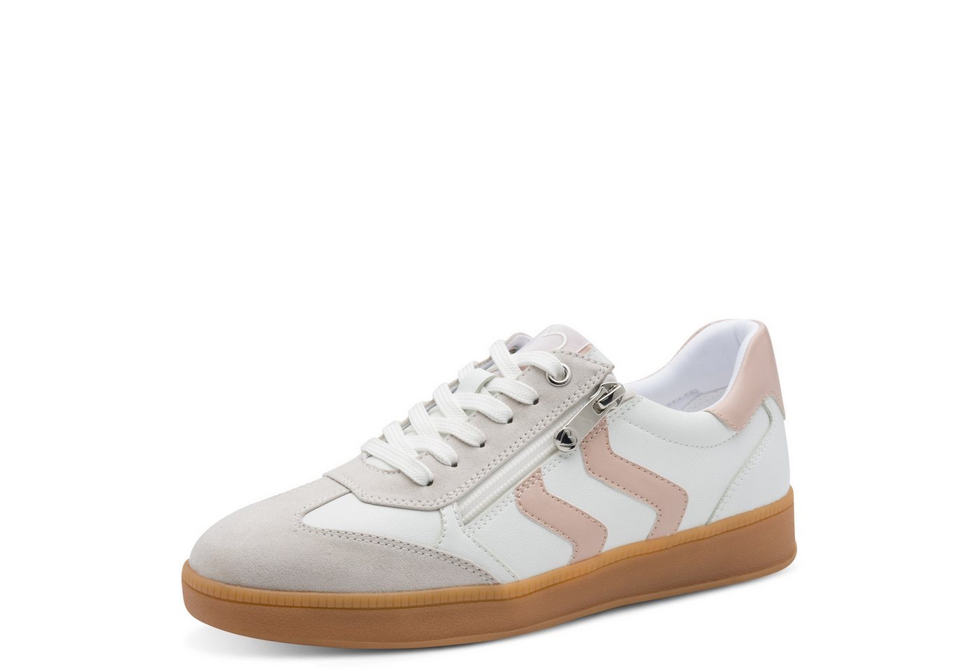 marco tozzi Plateausneaker, Freizeitschuh, Halbschuh, Schnürschuh mit Kontrastbesatz