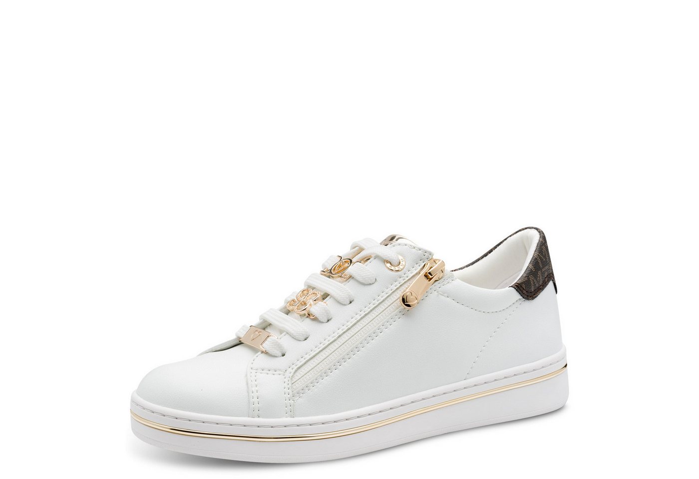 marco tozzi Plateausneaker, Freizeitschuh, Halbschuh, Schnürschuh mit Logoschriftzug