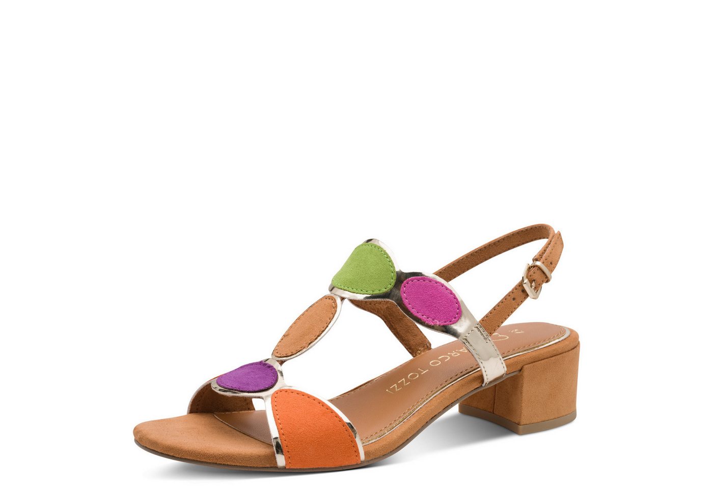 marco tozzi Sandalette, Blockabsatz, Sommerschuh, Riemchensandale mit verstellbarer Schnalle