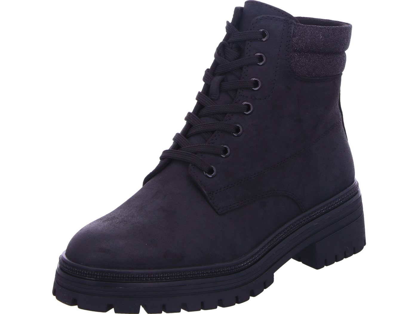 marco tozzi Schnürboots 100% vegan (schwarz)