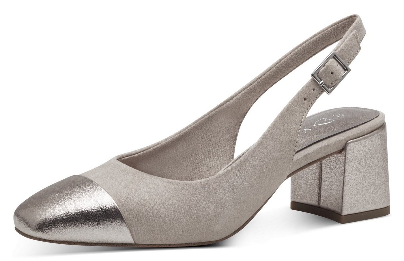 marco tozzi Slingpumps, Abendschuh, Sommerschuh, Blockabsatz, in modischer Karreeform