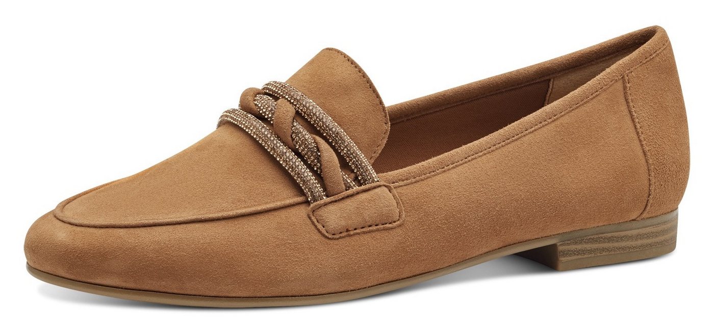 marco tozzi Slipper, Blockabsatz, Loafer, Businessschuh, Schlupfschuh mit Zierriegel