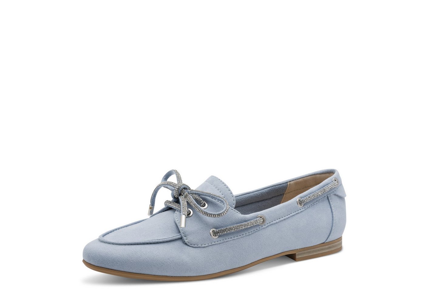 marco tozzi Slipper, Blockabsatz, Schupfschuh, Bootschuh in veganer Verarbeitung