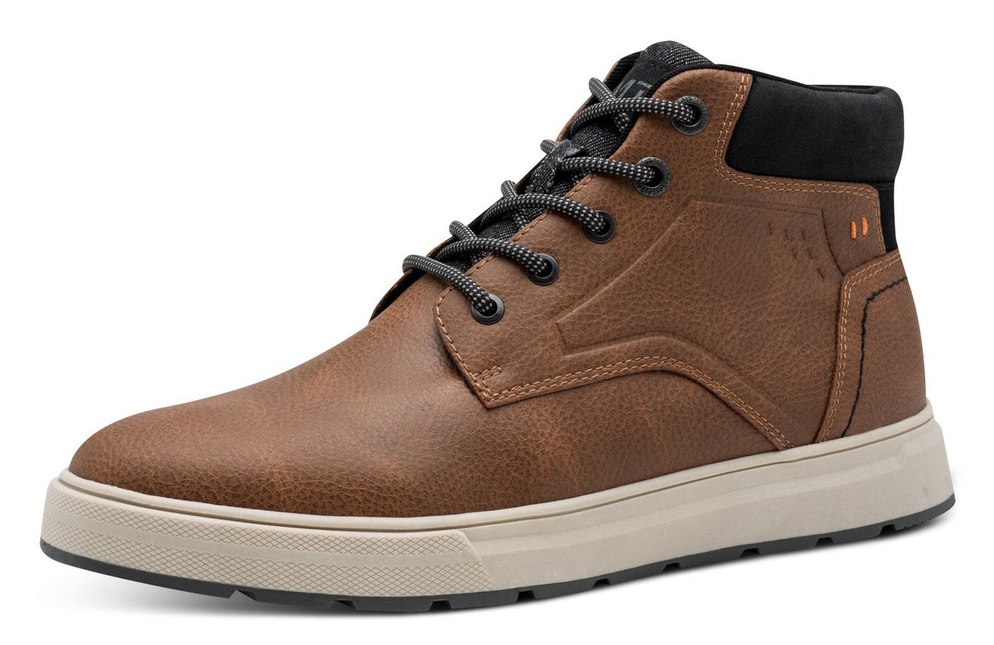 marco tozzi Sneaker, Schnürschuh, Schnürboots mit weich abgepolstertem Schaftrand (braun)