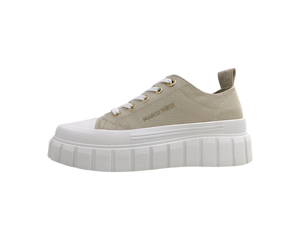 marco tozzi sportlicher Schnürer Schnürschuh (beige)