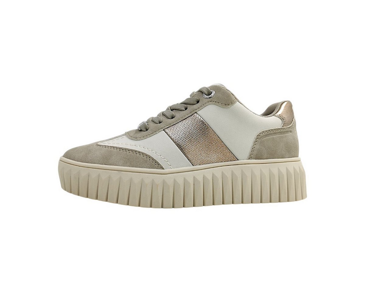 marco tozzi sportlicher Schnürer Schnürschuh (beige)