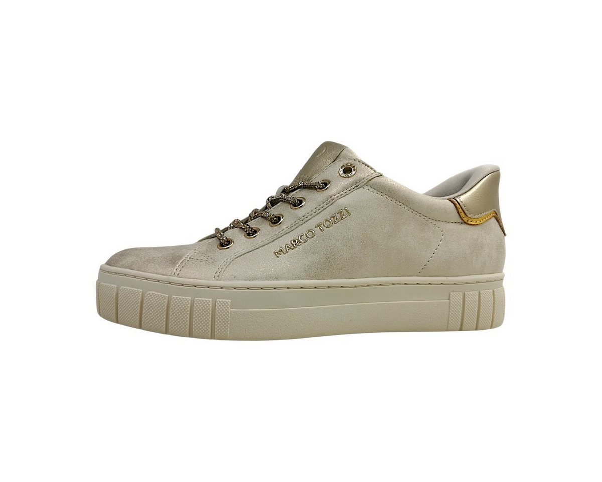 marco tozzi sportlicher Schnürer Schnürschuh (gold)