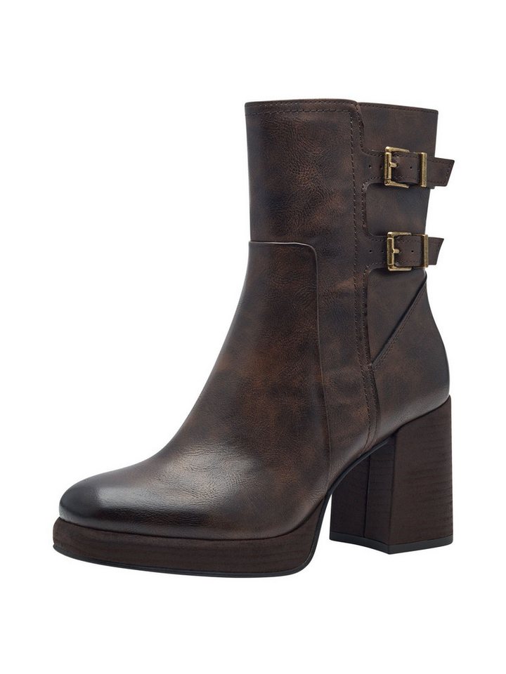 marco tozzi FEEL, Vegan mit Blockabsatz Blockabsatz 2-25387-43 Stiefelette FEEL