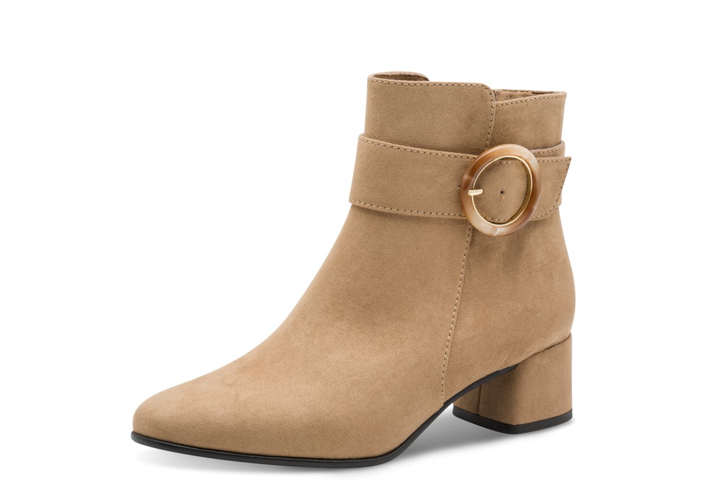 marco tozzi Stiefelette Blockabsatz, Abendschuh, Festtagsschuh mit Zierschnalle