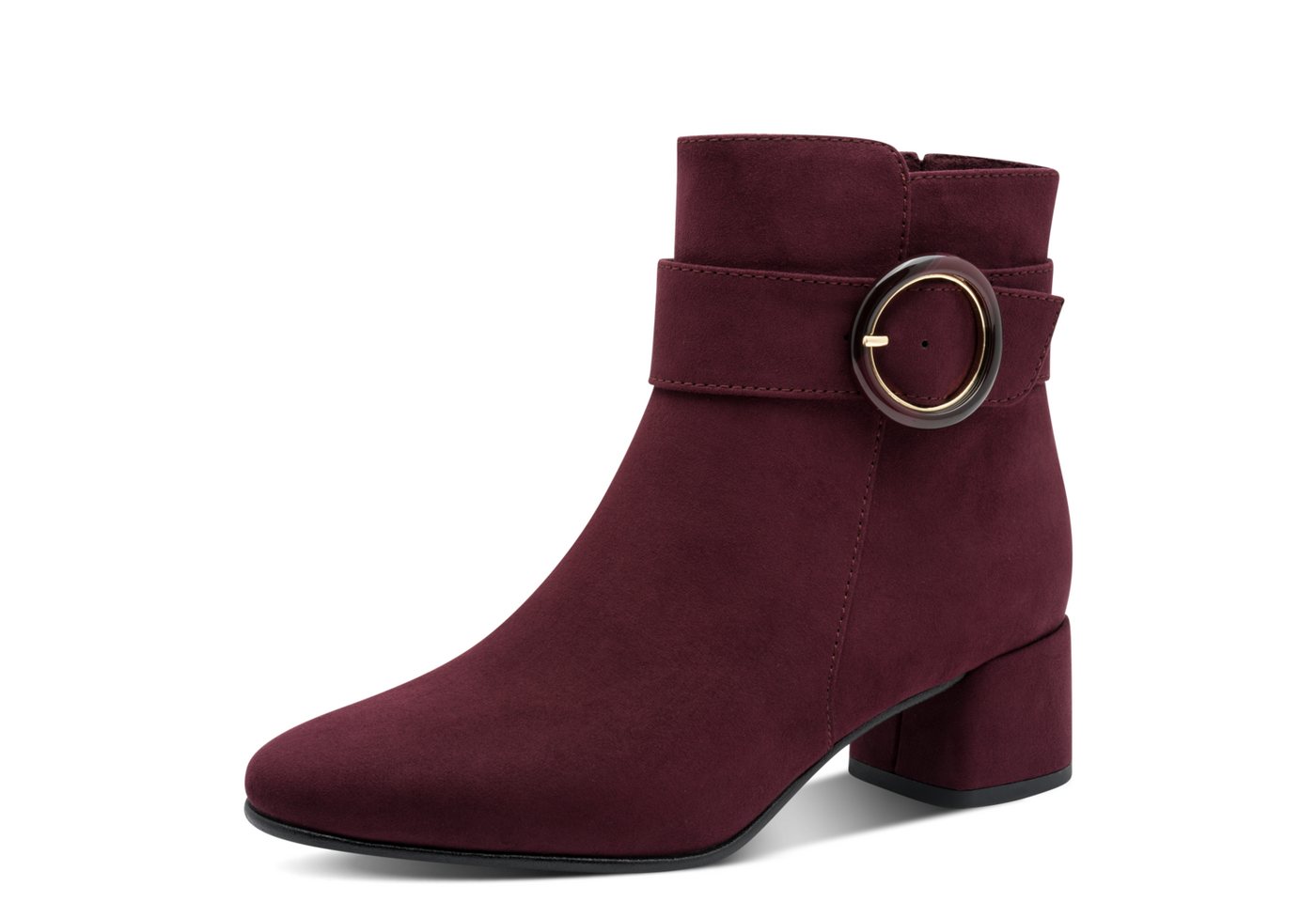 marco tozzi Stiefelette Blockabsatz, Abendschuh, Festtagsschuh mit Zierschnalle