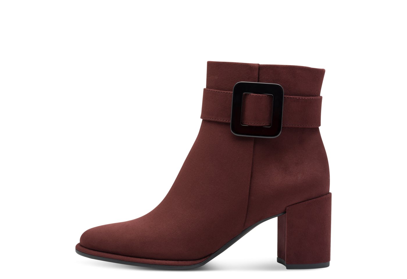 marco tozzi Stiefelette, Blockabsatz, Ankleboots mit modischer Zierschnalle