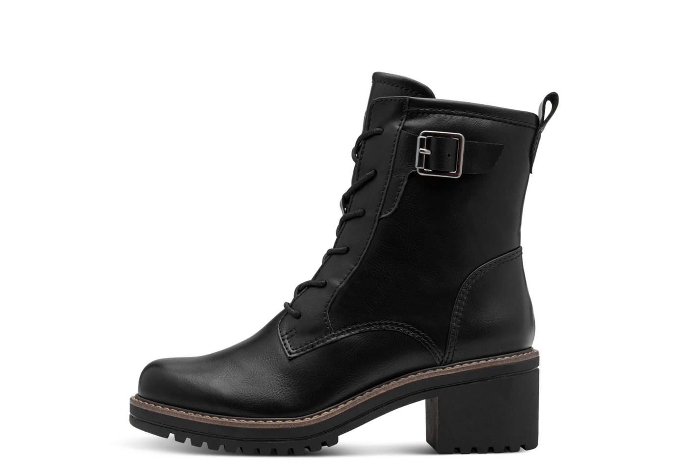 marco tozzi Winterboots, Blockabsatz, Schnürboots, Stiefelette mit Kontrast-Rahmennaht