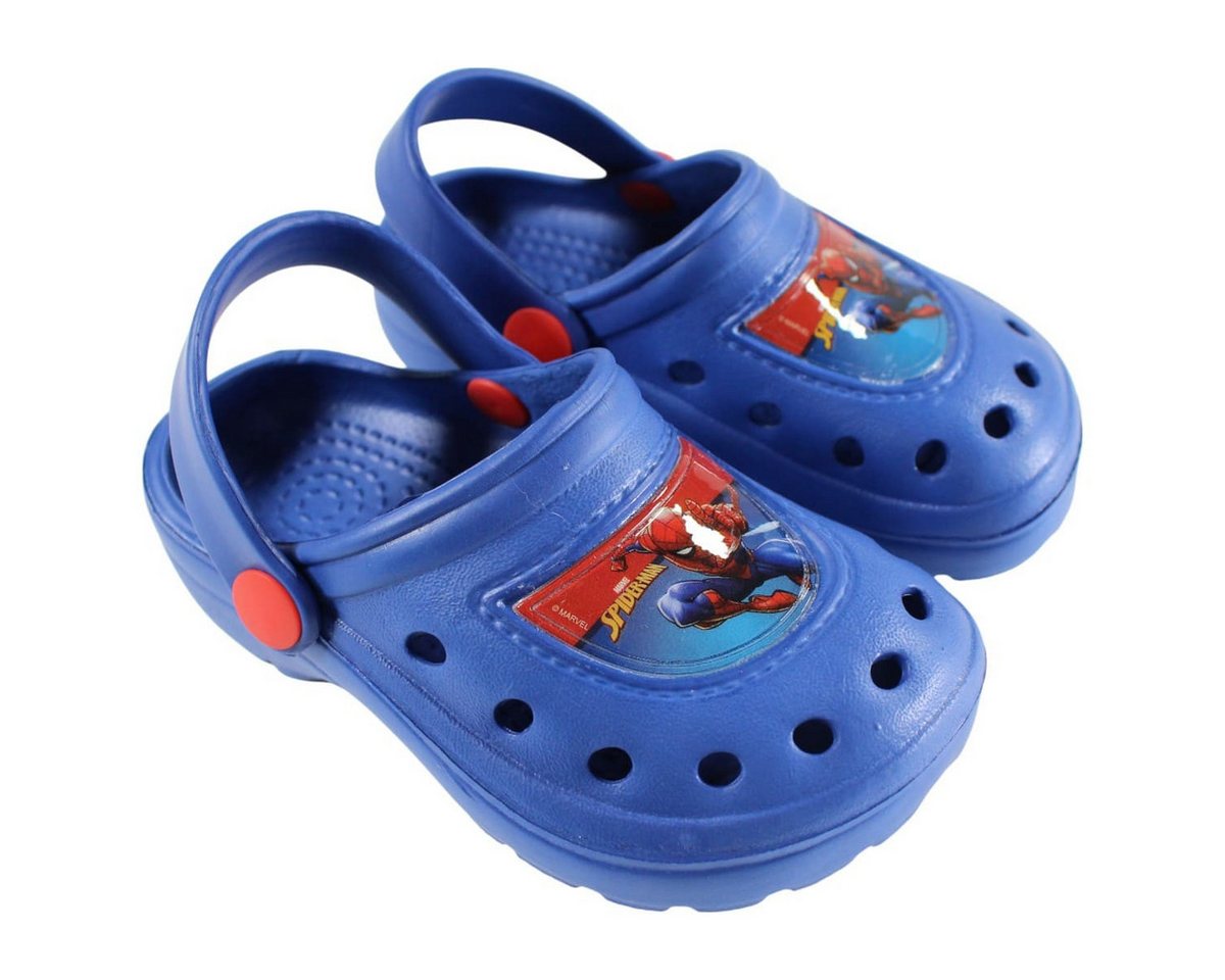 Marvel Spider-Man Kinder Jungen Clogs Badeschuhe Gr. 22 bis 33 Blau Clog