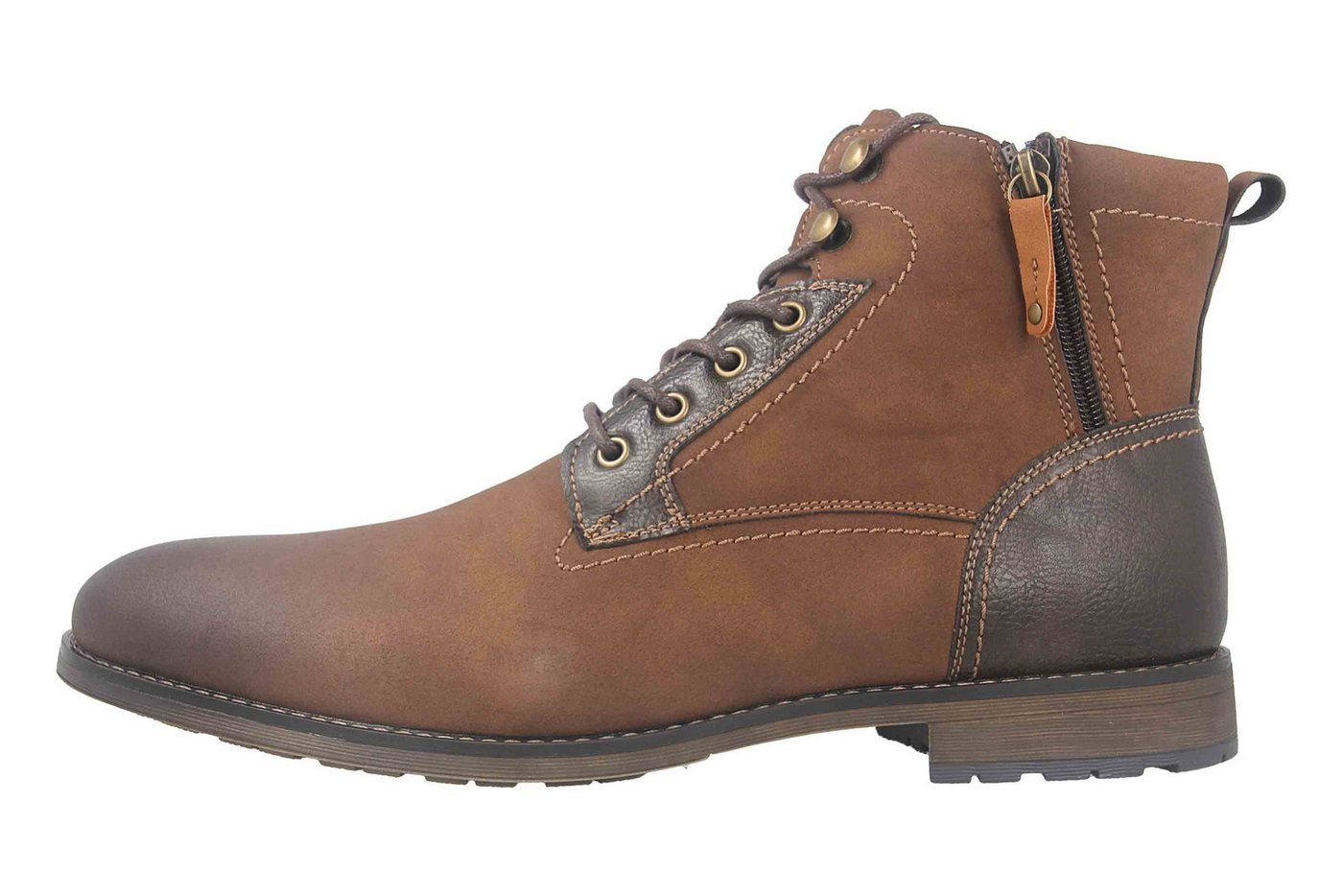 Mavins 3HH0180203 3500 D.Brown PU Nubuck Schnürboots