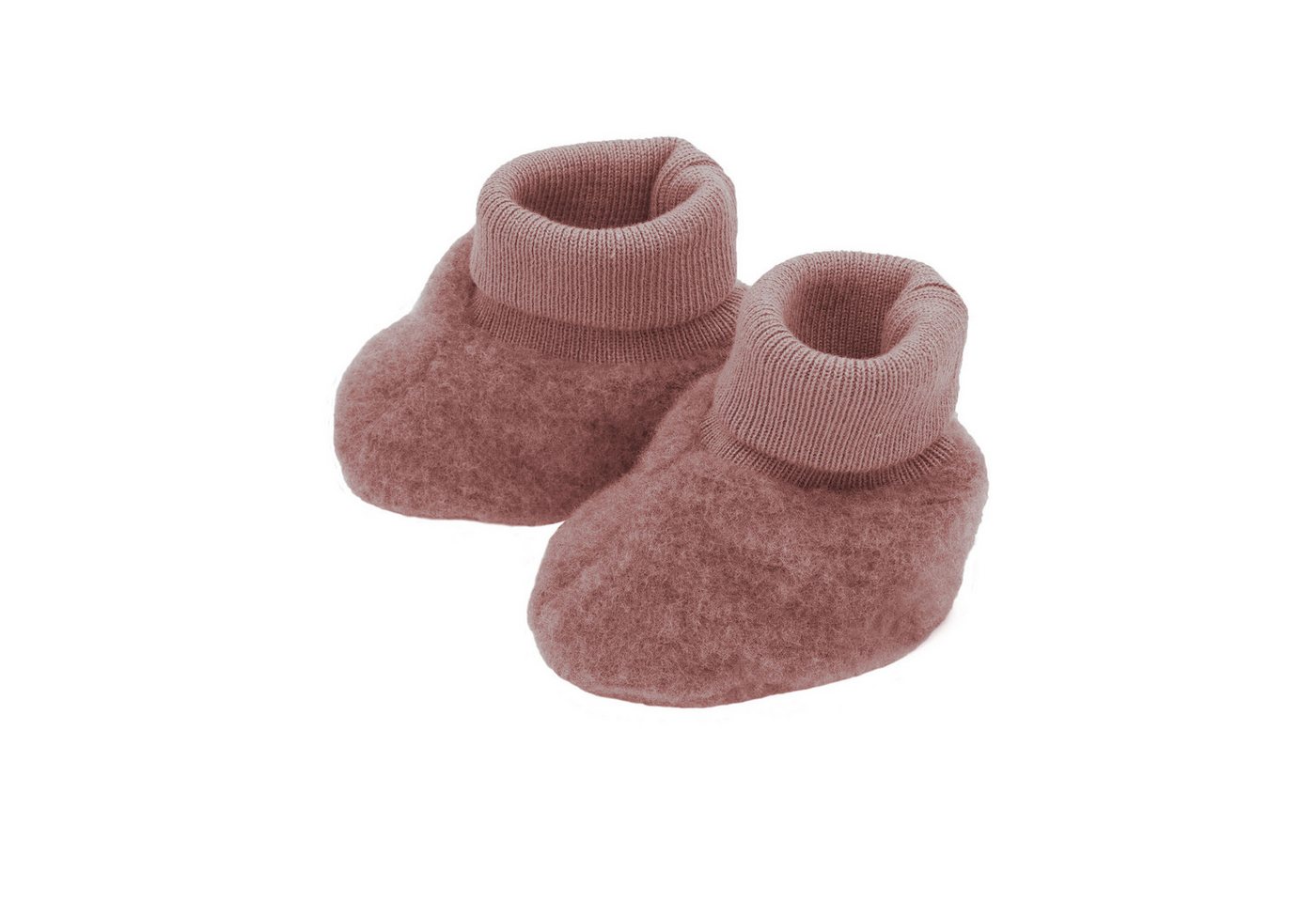 Maximo GOTS BABY-Schuhe, Wollfleece Strickbund Krabbelschuh (1-tlg) (heiderosemeliert)