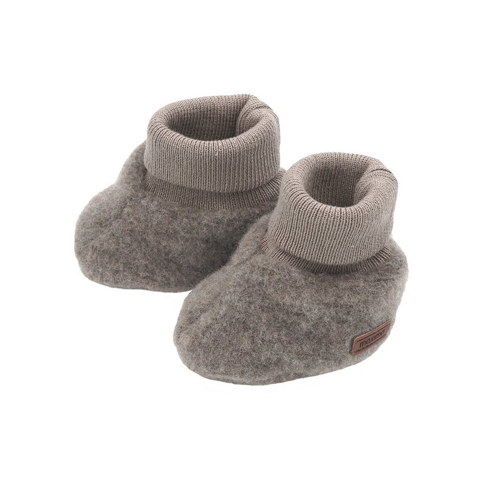 Maximo GOTS BABY-Schuhe, Wollfleece Strickbund Krabbelschuh (2-tlg)